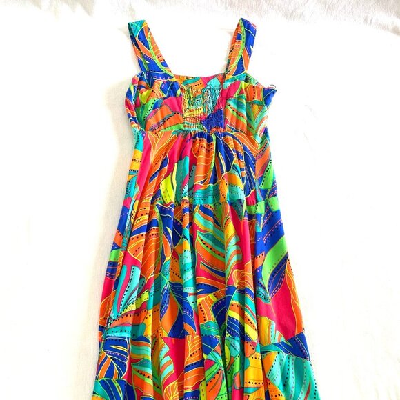1. State tropical sundress Womens Extra Small colorful midi maxi vacation - Picture 7 of 10